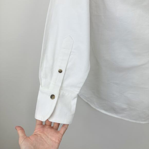 Madewell Oversized Button Up Shirt Oxford White Classic Minimalist Womens XS NWT - Picture 7 of 10